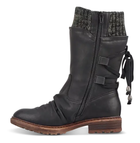 Womens Low Heel Ankle Boots with Warm Lining in Five Colors for Cold Weather Outings