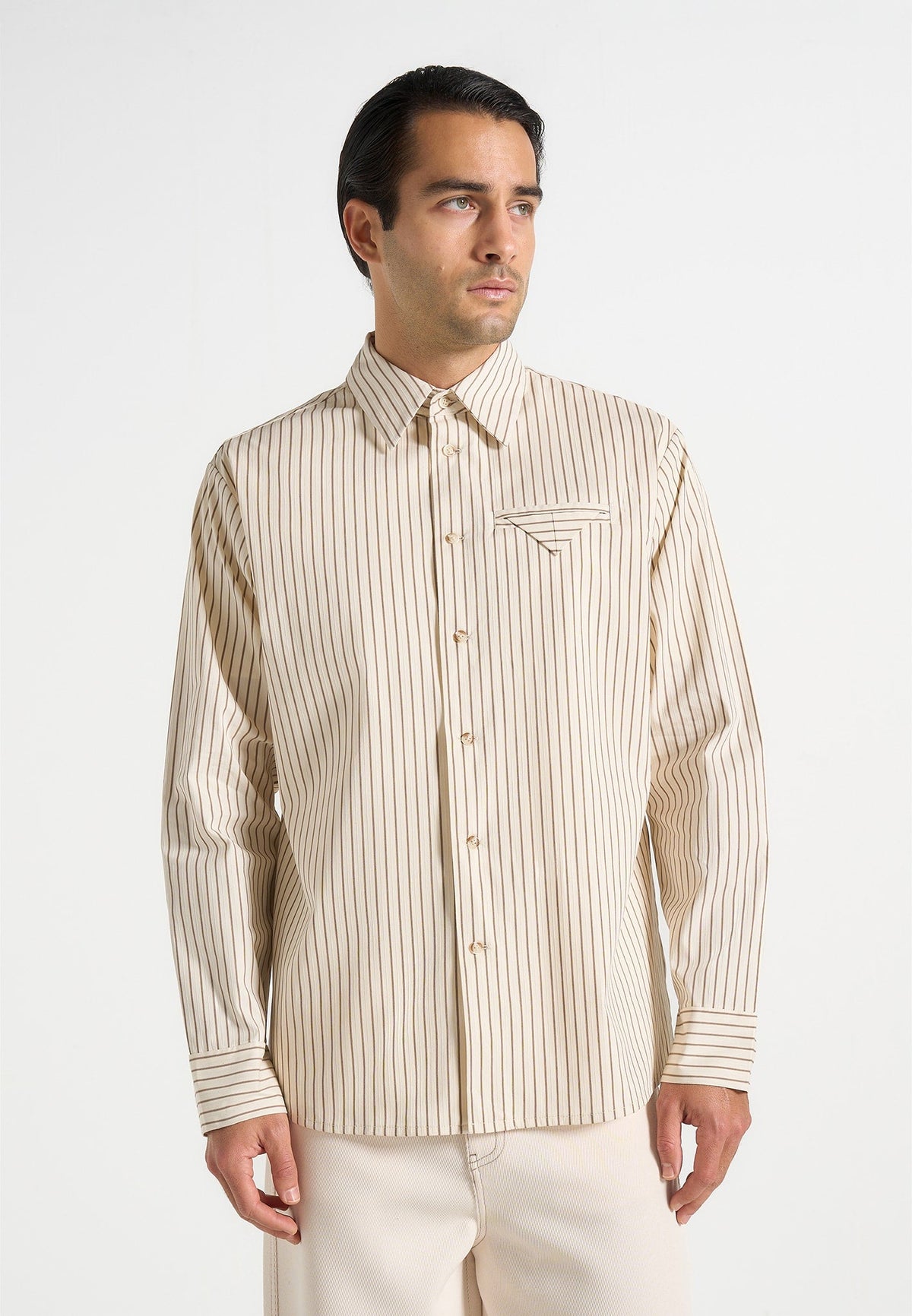 ronnie-unisex-pinstripe-long-sleeve-shirt-beige
