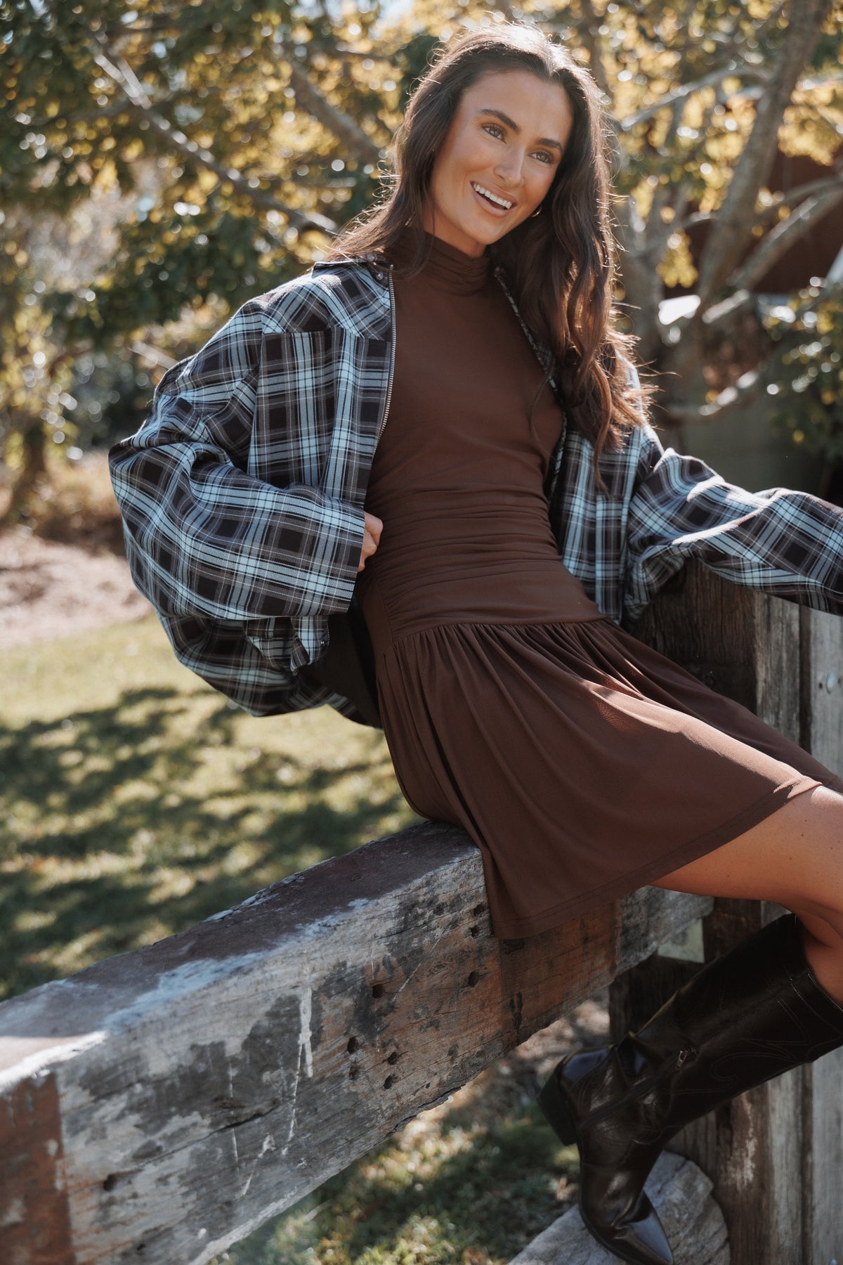 DRESSES Alma Mini Dress - Chocolate