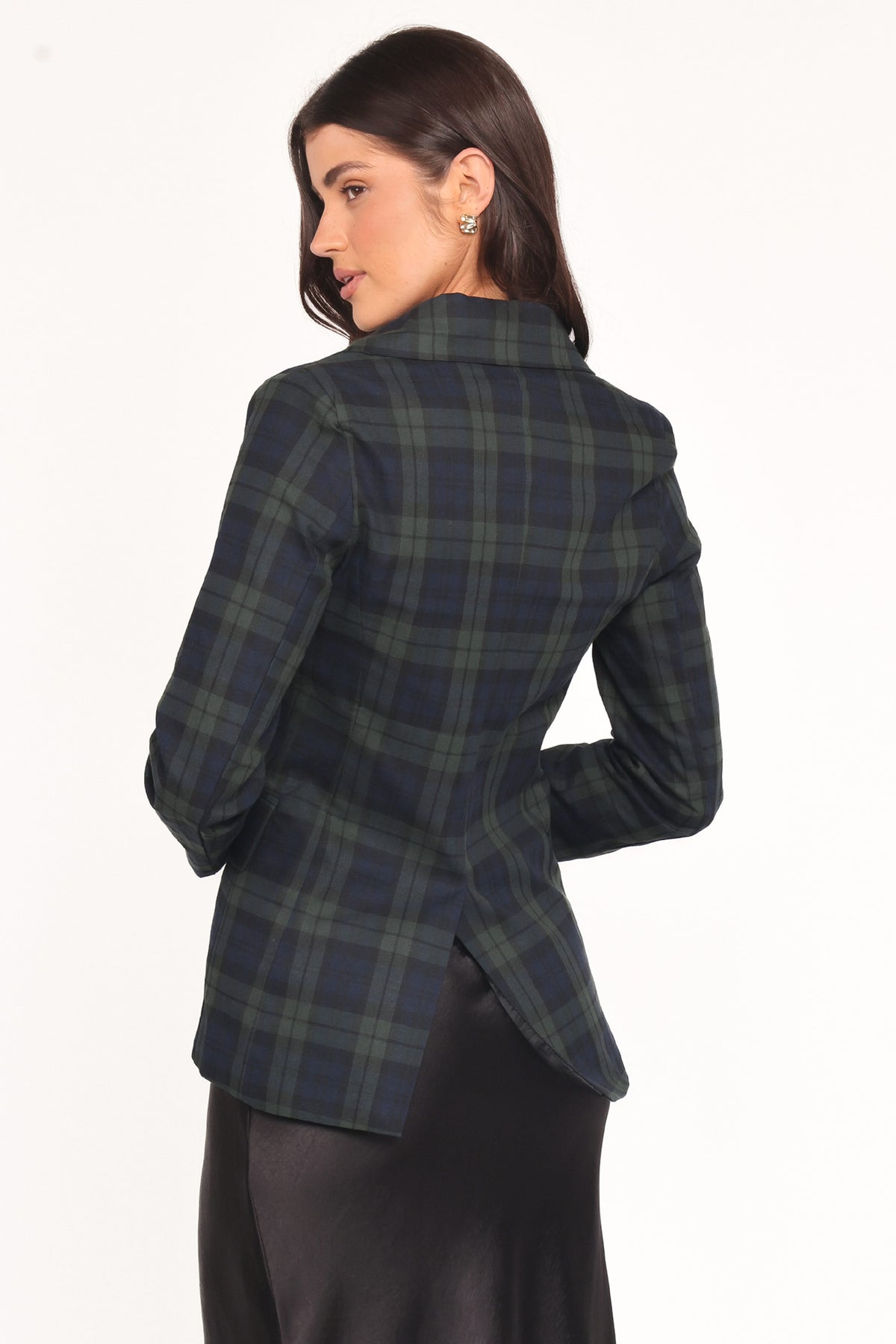 Petal and Pup USA OUTERWEAR Juliette Blazer - Green Plaid