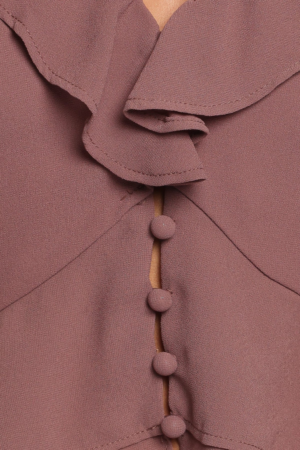 TOPS Vilma Ruffle Top - Mauve