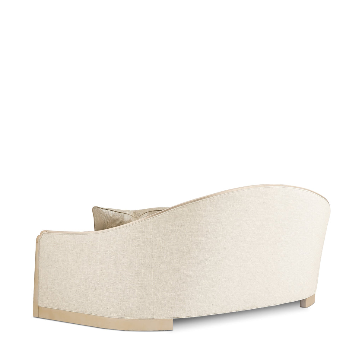 Curved Linen, Living Room Sofa with Tufted Backrest