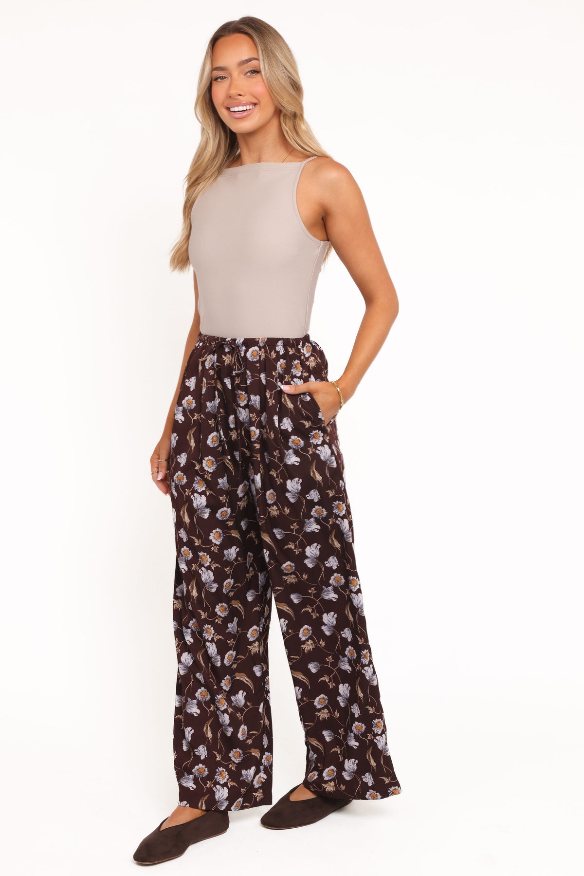 Petal and Pup USA BOTTOMS Calantha Wide Leg Pants - Fall Floral