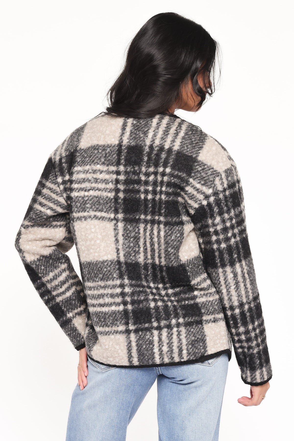 Petal and Pup USA OUTERWEAR Austin Plaid Jacket - Black