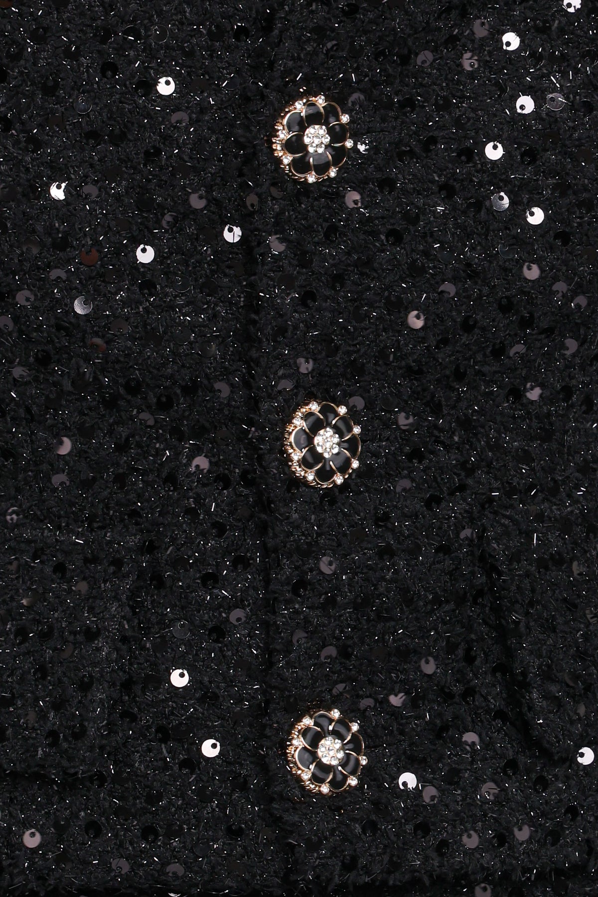 Petal and Pup USA OUTERWEAR Valentina Cropped Blazer - Black Sequin